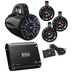 Audio Kits Boss Audio Systems Universal Bluetooth Remote Controlled RGB Audio Kit