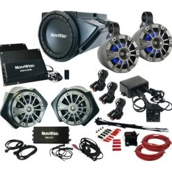 Audio Kits NavAtlas Zone 4 Audio Kit With Bluetooth Rocker Switch Polaris RZR 4 XP / 1000 / Turbo 2019-2022