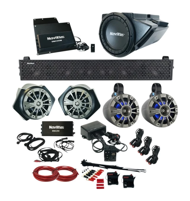 Audio Kits NavAtlas Zone 5 Audio Kit With Bluetooth Rocker Switch Polaris RZR 4 XP / 1000 / Turbo 2019-2022 3 Audio Kits NavAtlas Zone 5 Audio Kit With Bluetooth Rocker Switch Polaris RZR 4 XP / 1000 / Turbo 2019-2022