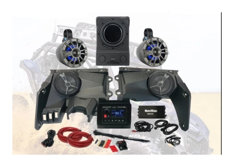 Audio Kits NavAtlas Zone 4 Dash Pod Audio Kit Can-Am Maverick X3 MAX 2017-2021 3 Audio Kits NavAtlas Zone 4 Dash Pod Audio Kit Can-Am Maverick X3 MAX 2017-2021