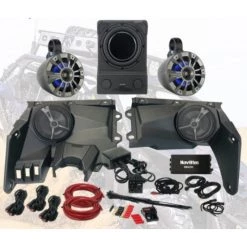 Audio Kits NavAtlas Zone 4 Dash Pod Audio Kit With Bluetooth Rocker Switch Can-Am Maverick X3 MAX 2017-2021