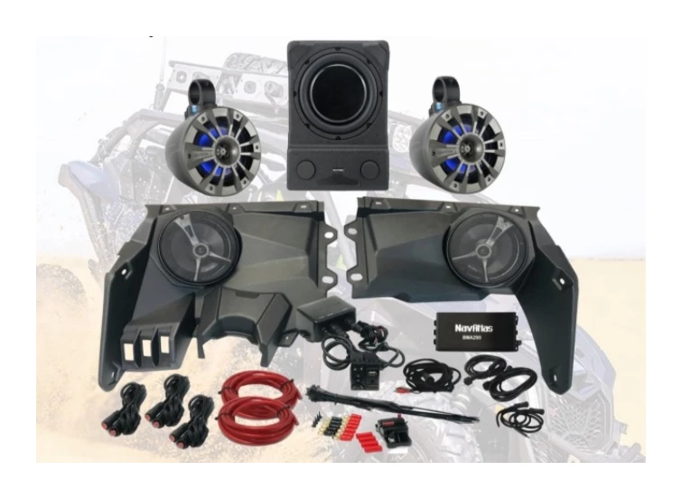 Audio Kits NavAtlas Zone 4 Dash Pod Audio Kit With Bluetooth Rocker Switch Can-Am Maverick X3 MAX 2017-2021 3 Audio Kits NavAtlas Zone 4 Dash Pod Audio Kit With Bluetooth Rocker Switch Can-Am Maverick X3 MAX 2017-2021