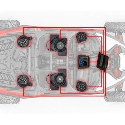 Audio Kits SSV Works 6-Speaker Plug-N-Play Audio System W/JVC Can-Am Maverick X3 2019-2022