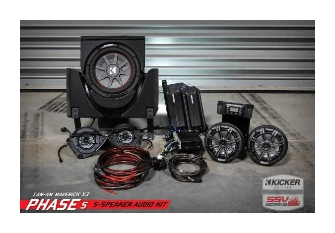 Audio Kits SSV Works Complete Kicker 5-Speaker Plug-and-Play System Can-Am Maverick X3 2017-2019 3 Audio Kits SSV Works Complete Kicker 5-Speaker Plug-and-Play System Can-Am Maverick X3 2017-2019